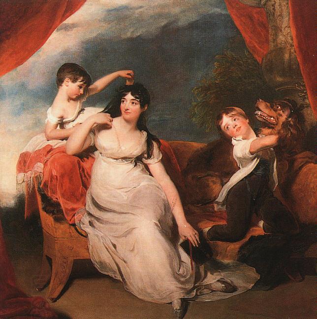  Sir Thomas Lawrence Mrs Henry Baring and her Children China oil painting art
